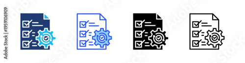 Corrective Action Multi Style Icon Set Vector 