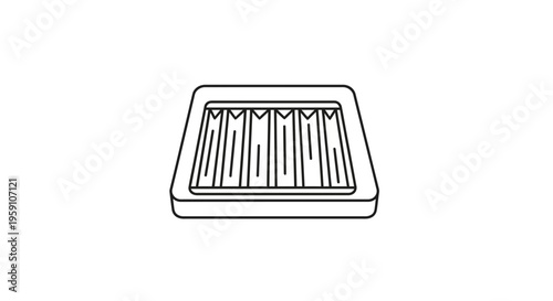 Backgammon Board Game Icon, Simple Line Art Illustration