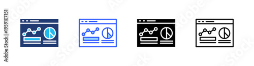 Dashboard Multi Style Icon Set Vector 
