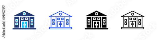House Multi Style Icon Set Vector 