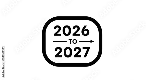 2026 To 2027 Year Transition Arrow Icon