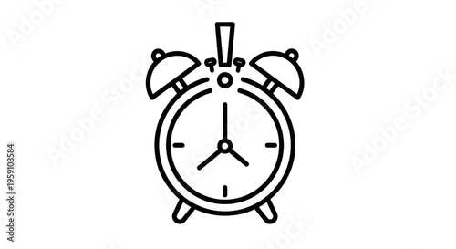 Alarm Clock Icon, Time Management, Urgency, Reminder, Deadline Concept