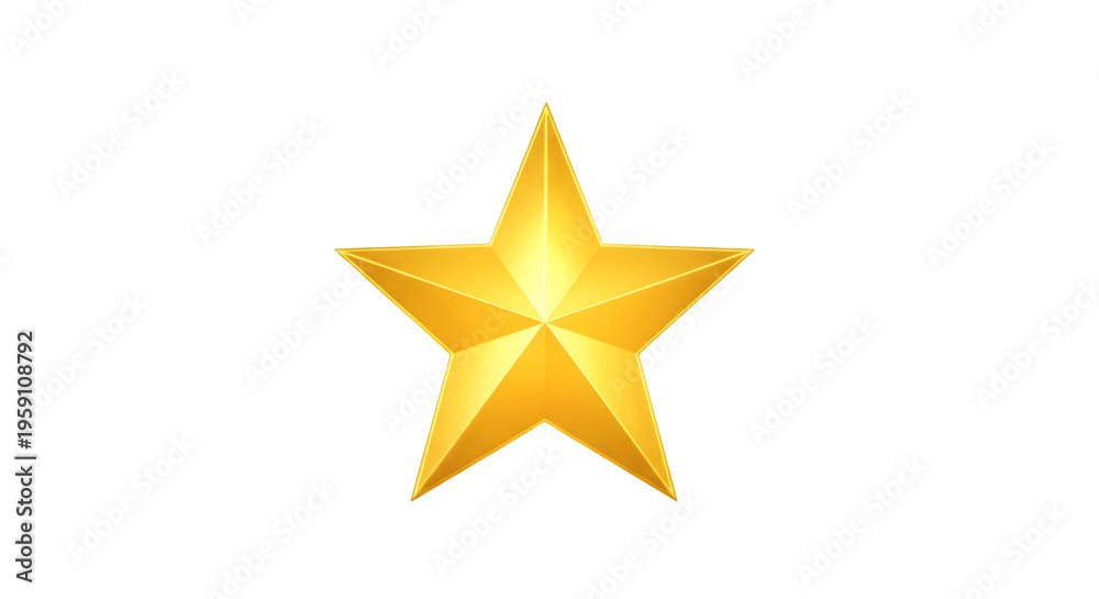 Fototapeta premium A shiny gold star symbol on a black background representing excellence and achievement