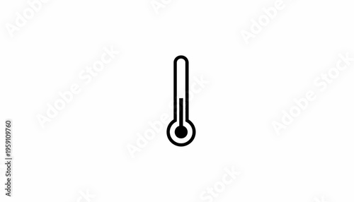 Thermometer Icon, Temperature Measurement, Weather Symbol, Health Check