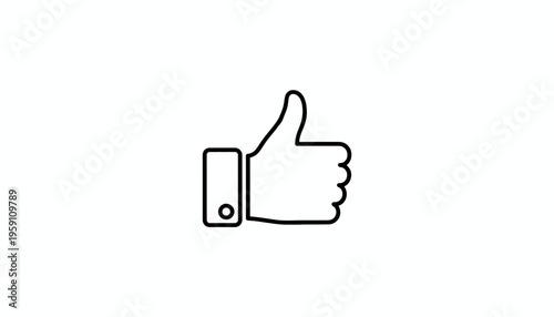 Thumbs Up Icon, Like Symbol, Approval Gesture, Positive Feedback, Social Media Icon