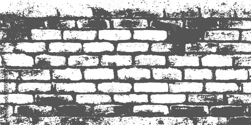Abstract a weathered brick wall showcases a symphony of textures, the monochrome tones highlighting the raw elegance of aged craftsmanship. capturing the timeless allure of construction history.