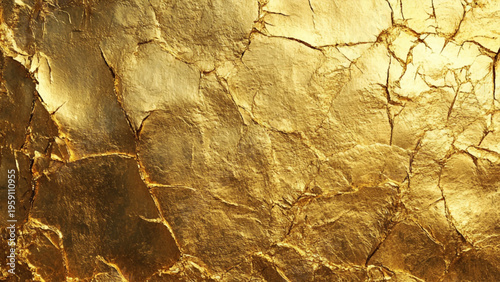 Rough Golden Concrete Texture Close Up. Shiny Golden Cement Wall Surface. Warm Gold Concrete Wall Abstract Background