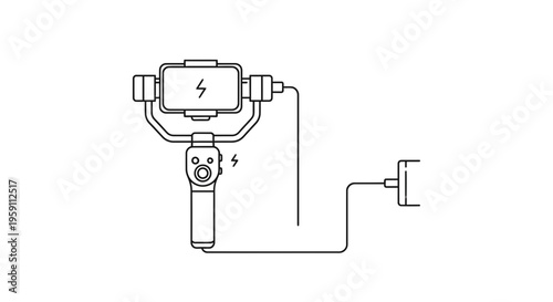 Smartphone Gimbal Stabilizer Charging with Power Adapter and Cable
