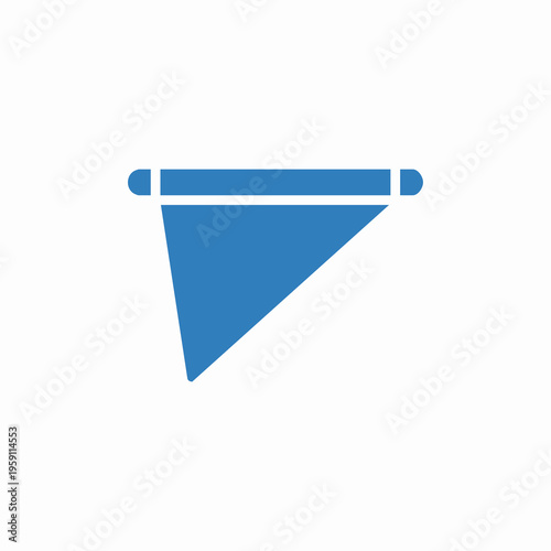 blue pennant flag glyph