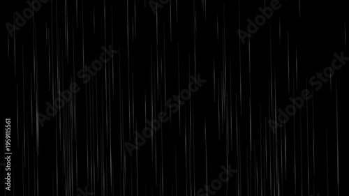 Rainfall motion graphics with plain black background