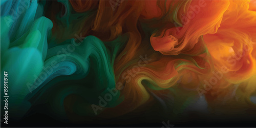 Abstract colorful smoke swirls background design texture image red art pink blue teal cyan dark green