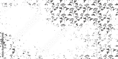 Abstract an artistic rendering a timeless floral pattern that gracefully adorns a canvas, this image evokes a sense of vintage charm. 