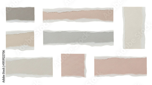 Geometric shapes, abstract rectangles, pastel colors, textured brushstrokes isolated on Transparent Background