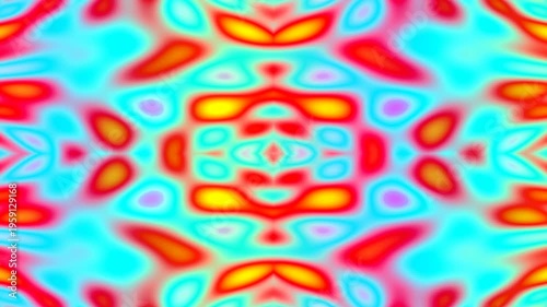 Vibrant Abstract Fluid Pattern with Bright Colors and Wavy Design