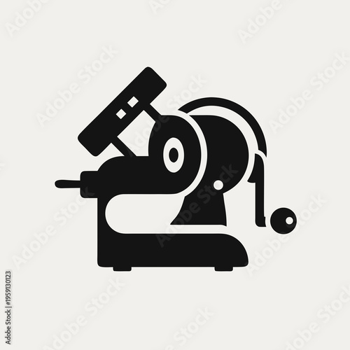 Hand crank pencil sharpener wall mount silhouette