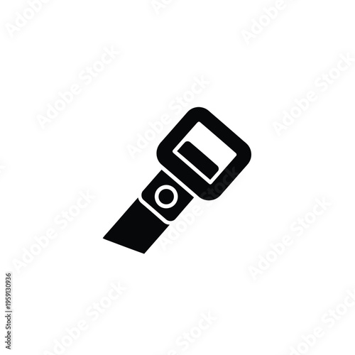 Black and white seat belt buckle seatbelt safety