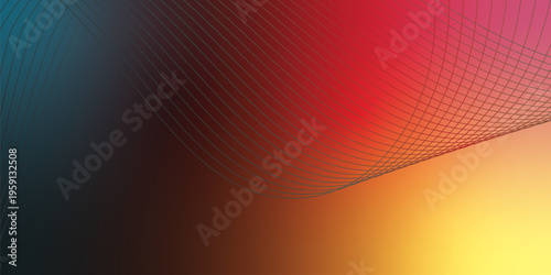 Glowing coral, red, orange and black gradient ribbons rising smoothly from a dark shadowed base against a grainy textured backdrop with subtle luminous highlights, modern creative banner design.