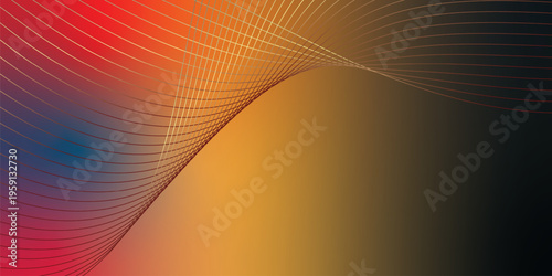 Glowing coral, red, orange and black gradient ribbons rising smoothly from a dark shadowed base against a grainy textured backdrop with subtle luminous highlights, modern creative banner design.