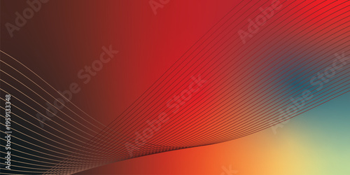 Glowing coral, red, orange and black gradient ribbons rising smoothly from a dark shadowed base against a grainy textured backdrop with subtle luminous highlights, modern creative banner design.