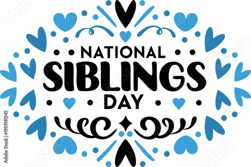Happy Siblings Day Celebration Vector, Family and Togetherness Concept Design