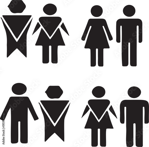Gender Symbols Representing Diversity and Inclusion Concept