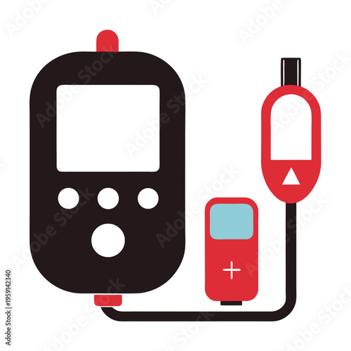 Silhouette of a blood glucose meter  