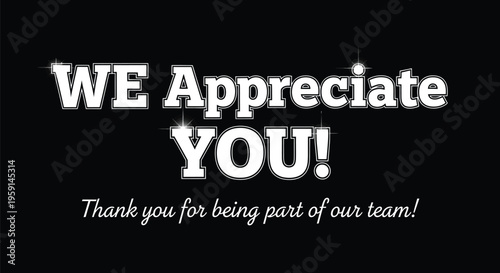 Vector appreciation concept with we appreciate you message