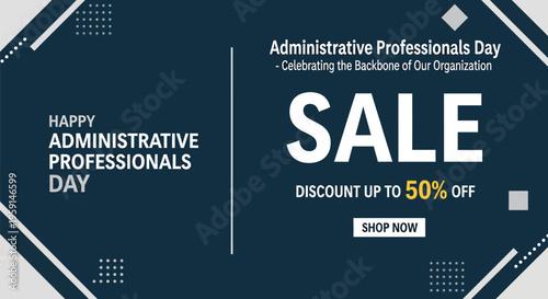 Administrative professionals day vector graphics sale discount up to 50 percent