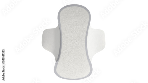 Canvastavla Soft absorbent sanitary pad with gray borders and textured surface, isolated on