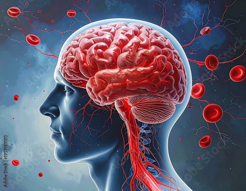 Brain Health - A Visual Representation of Cognitive Function and Blood Flow.