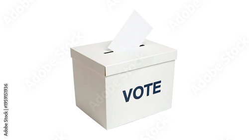 Valokuva Voting box placed in a public location for citizens to cast their votes during an election event on Transparent Background