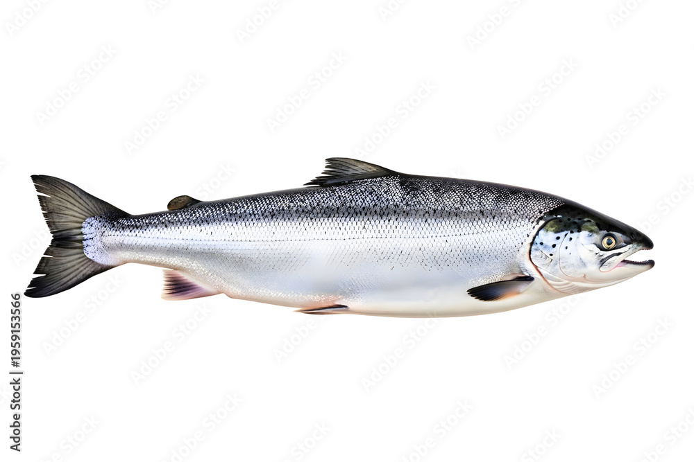 Obraz premium Atlantic salmon fish isolated on transparent background