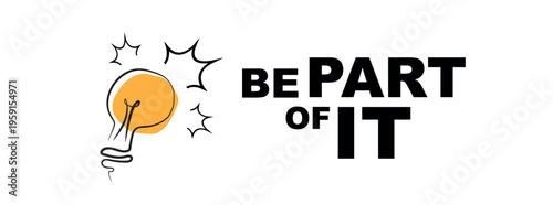 be part of it sign on white background