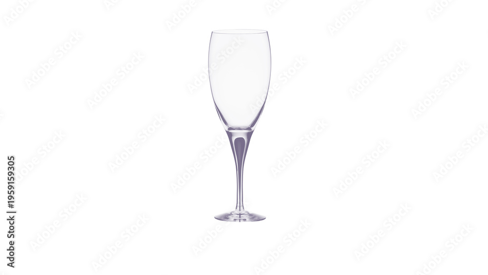 Obraz premium Elegant tall clear glass vessel with a slender stem and a wide circular base for dining service