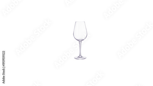 Принти на полотні A single elegant clear crystal wine glass designed with a slender stem and a ref
