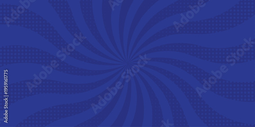 Vector sunburst pattern blue halftone design. Vintage paper sunrays illustration. sun beam vector banner design comic burst wallpaper.