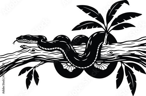 Crocodile river wildlife silhouette vector illustration for tropical nature tourism design