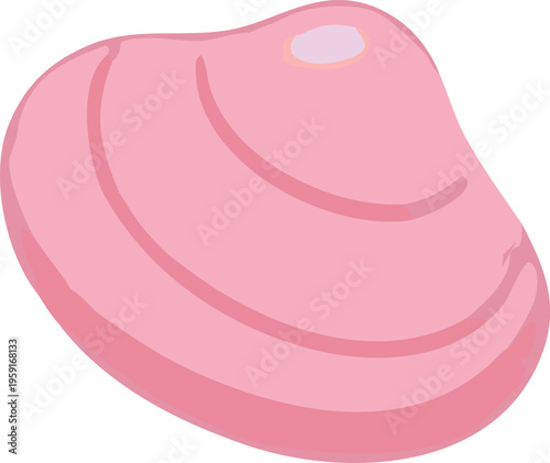 Pink Seashell on Sand Coastal Summer Beach Vacation Design