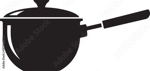 Black pot, cooking pan, kitchen utensil, cookware