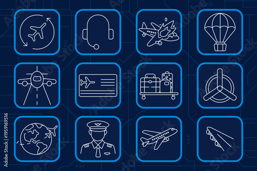 Business set icon. Strategy roadmap, chess horse finance, growth chart, presentation board, team workflow, checklist clipboard, idea bulb dollar, hourglass timer, target goal, presentation screen