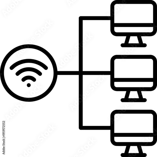 Computers connected to WiFi network.