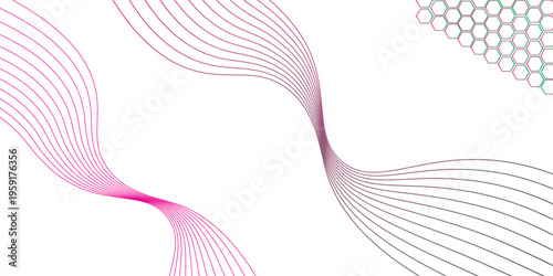 Modern abstract waves in orange on white background, technology banner, corporate business concept, high-tech abstract background, vector illustration for business or presentation.