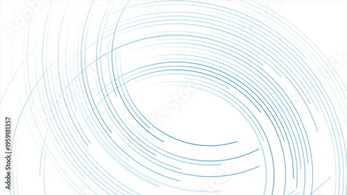 Minimal blue circular lines abstract geometric tech background