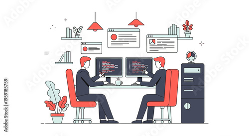 Team of developers work at desks to build web app code fast tech tools now