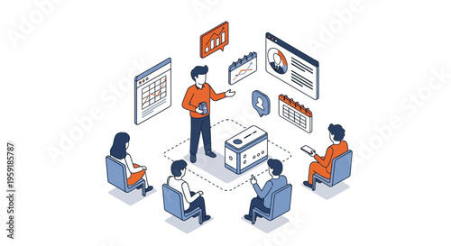 A man gives a pitch to his team about a new startup project plan