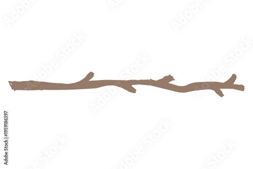 森のシンプルかわいいデザイン 幼稚園・保育園向け 枝のライン素材セット 境界線 区切り線