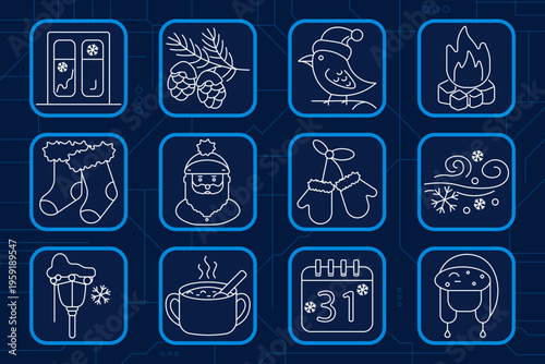 Gaming set icon. Arcade character, platform game screen, play button, handheld console, game controller, mushroom powerup, gear controller, desktop gaming, pause symbol, retro joystick