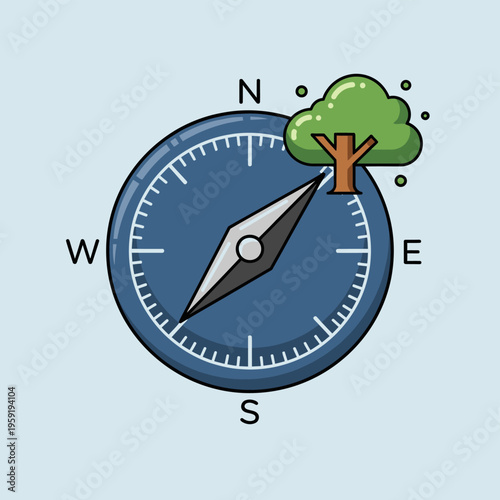 Compass Navigation Tool Direction Indicator.