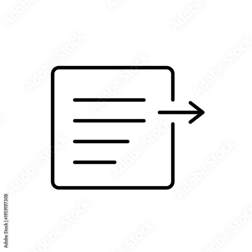 A vector icon representing cancellation of review in workflow systems, created in line style with editable stroke