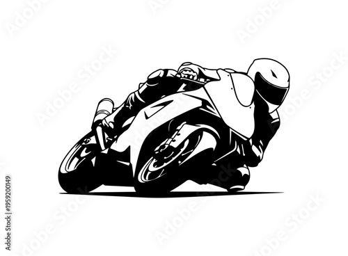 Dynamic Motorcycle Racer in Action